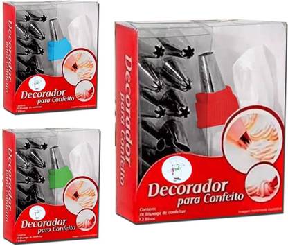 Anokhi 12 Piece Cake Decorating Set Frosting Icing Piping Bag Tips with Steel Nozzles Kitchen Tool Set