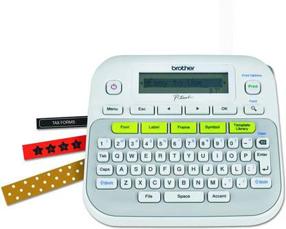 brother P-touch, PTD210, Easy-to-Use Label Maker, One-Touch Keys, Multiple Font Styles, 27 User-Friendly Templates, White Label Stamping Machine