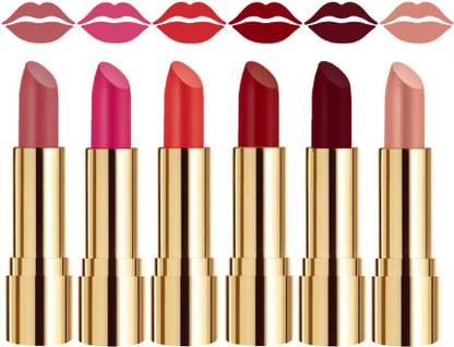 RYTHMX Daily Wear Bold Color Payoff Creme Matte Lipstick Combo Offer of 6 Pcs Code no-130