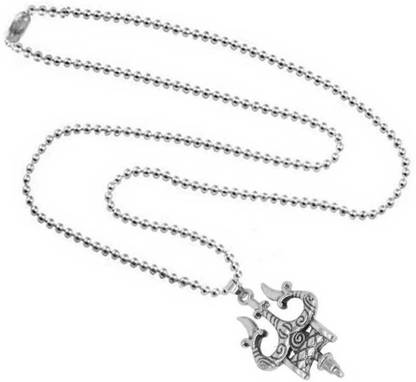 ALL IN ONE Lord Shiv Trishul Damru Locket Pendant for Men and Women Silver Alloy Pendant Silver Alloy