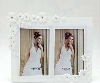 computronics White Photo frame(2 photos) 4 inch Digital