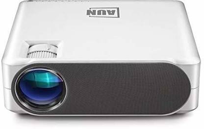 AUN AKEY6S Full Android Version 6500Lumen, 300 inch Display, 3D Ready 4K Full-HD Projector 1920x1080p 1GB RAM 8GB ROM Wi-Fi Bluetooth Miracast Home Theatre Projector (WHTIE) (6500 lm) Projector