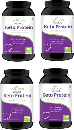 Natures Velvet Lifecare Keto Protein for Fitness and Strength, 1000 gms - Pack of 4 Whey Protein