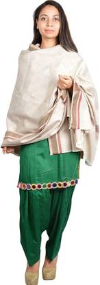 Hemant Polyester Wool Blend Woven Men Shawl