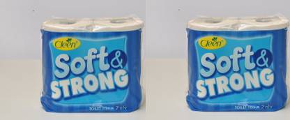 CLEEN Pack of 8 Toilet Roll 2 ply Toilet Tissues Toilet Paper Roll