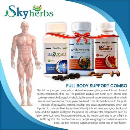 Skyherbs Combo of Bonox, Energyx, Cardiox