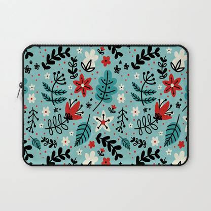 Crazy Corner Blue Designer Print Laptop Sleeve 15.6 Inch/Laptop Case Cover with Shockproof & Waterproof Linen On All Inner Sides (Made of Canvas with Ultra HD Print) - Gift for Men/Women Waterproof Laptop Sleeve/Cover