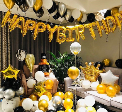 Gold and black party decorations clearance