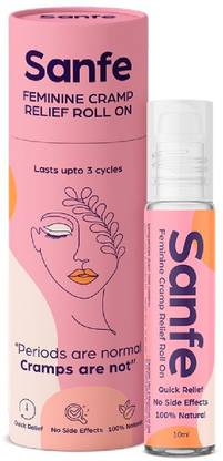 Sanfe Feminine Cramp Relief Roll On for instant relief from period pain Gel