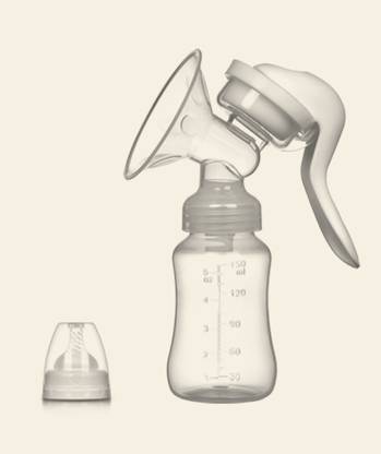 Oren Empower Manual Massage Preminum Quality Breast Pump With Feeding Bottle With a Breast Pads - Experience same as baby sucking  - Manual