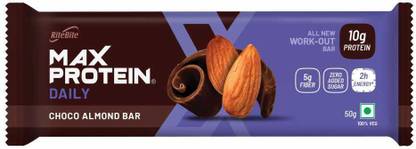 RiteBite Max Choco Almond Bars, Fiber, 2hr Energy Pouch