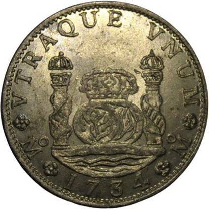 MAX Philip. V.D.G Hispan .ET.Ind.Rex 1734 Rare Coin Medieval Coin Collection