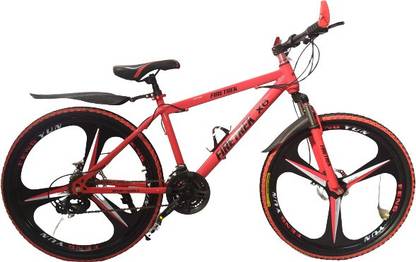 FireTrek Mountain Bike 21Gear Speed 26T 3 Spoke Alloy Wheel Dual Disk Brake Front Shocker 26 T (inch) Mountain/Hardtail Cycle