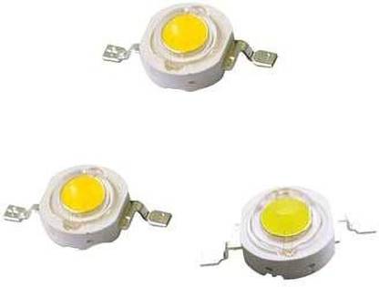 gobagee 3 Watt High Power Led Chip Warm White clear SMD LED Diode Bulb Lamp pack of 10 pcs Warm White Electronic Components Electronic Hobby Kit