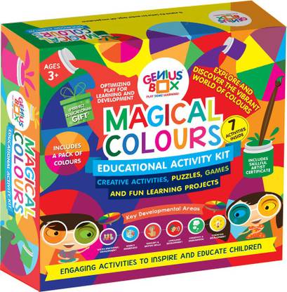 Genius Box 7 in 1 Activity & Learning Kit for Children Age 3+ : Magical Colours Educational