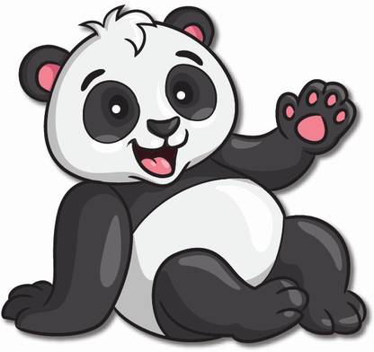 Bhai Please Panda Wooden Fridge Magnet Fridge Magnet Pack of 2