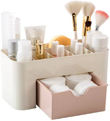 Onlyeasy Cosmetics Storage Box, Cosmetic Make Up Organiser Display Table Desktop Storage Stand, Cosmetic Drawer Type Storage Box Case Holder Brush Pen Jewelry Organizer Saving Space (Multicolor) Cosmetic Box Vanity Box