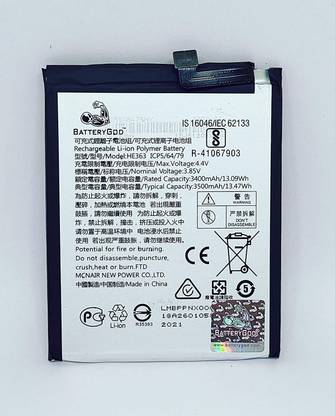Batterygod Mobile Battery For  Nokia Nokia 8.1/ 3.1 Plus / 3.1+ / 7.1 Plus / 7.1+ / TA-1119 / TA-1128/ TA-1131/ HE-363 / HE363