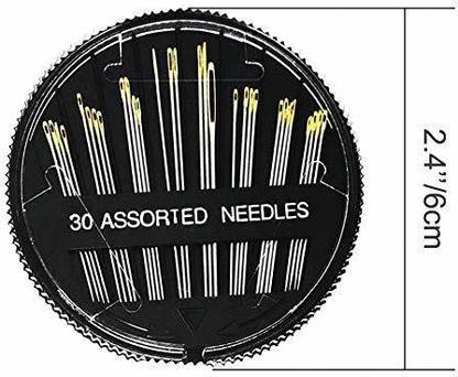 IKIS 30 Pieces in 1 Set Hand Sewing Steel Needles for Embroidery Mending Craft Cloth Stitching (Pack of 1) Hand Sewing Needle