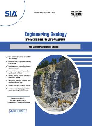 Engineering Geology, B.Tech III-Year I-Sem (CE) R15, JNTU-Anantapur, Latest 2020-21 Edition