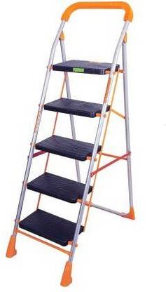 KRY Steel Heavy Quality Folding Ladder With Wide 5 Steps Steel Ladder