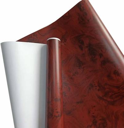 TOTAL HOME 213.36 cm Brown Interior Vinyl Wrap Sticker Decal, Glossy Wood Grain Texture Auto Gear Panel Inner Frame Stickers Self Adhesive Sticker