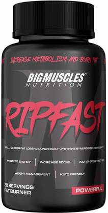 BIGMUSCLES NUTRITION Ripfast | Fat Burner | Energy | Focus | Improved Metabolism | Weight Management
