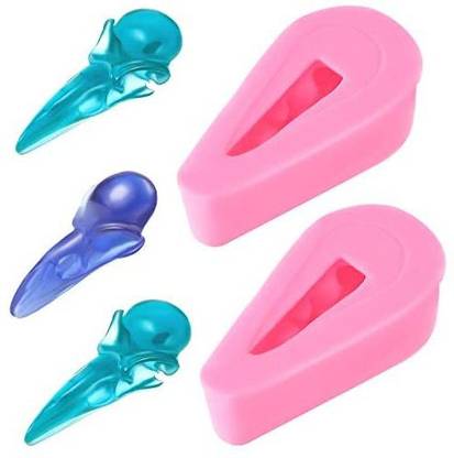 Willbond 2 Pieces 3D Raven Head Skull Mold Mini Crow Bird Resin Mold Halloween Animal Fondant Silicone Mold Baking Mould Tool for