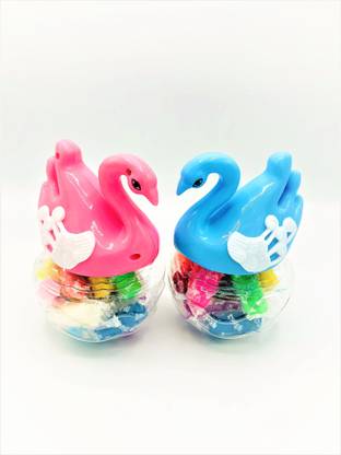 Ikshu Cute Duck shape Clay Box Mud Clay DIY Gifts for Kids-MultiColor Clay Set of 2