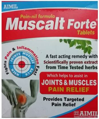 AIMIL Muscalt Forte Tablets - 30 Tab. (Pack of 3) | 30 x 3 = 90 Tablets