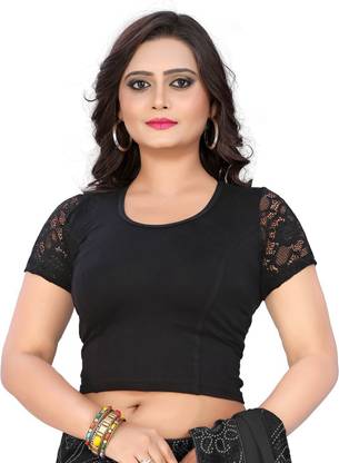 Women U-Neck Short Sleeve Blouse