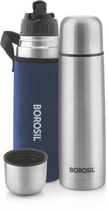 BOROSIL Hydra Thermo Vacuum Insulated Water Bottle with Bag, 24 hrs Hot and Cold 750 ml Flask