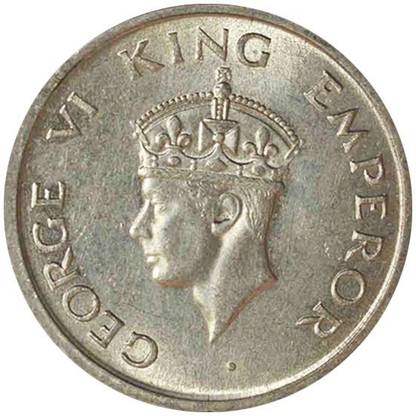 Mintage World British India King George VI One Rupee 1947 Mumbai Coin Modern Coin Collection
