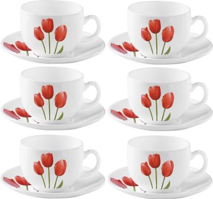 LAOPALA Pack of 12 Opalware TULIP GARDEN 160ml iris