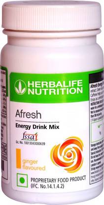 HERBALIFE Afresh Energy Drink Mix - Ginger Flavor With Green Tea Extracts Energy Drink