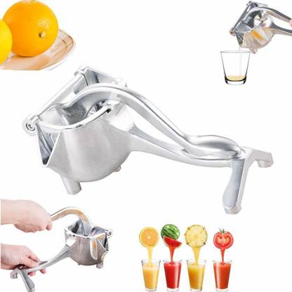 Vikas Aluminium Heavy Duty Fruit Juicer Squeeze Aluminium Manual Lime Orange Juice Extractor Maker Grapefruit Presser (Silver) Hand Juicer