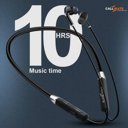 Callmate BassBand Waterproof Neckband (10 Hours Backup) With Heavy Bass Bluetooth