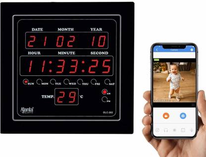Garundropsy Spy WiFi Digital Ajanta Wall Clock Hidden Cameras Spy Camera