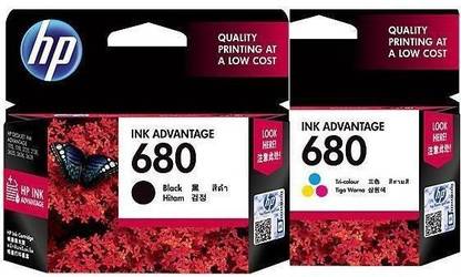 HP 680 Black + Tri Color Combo Pack Ink Cartridge