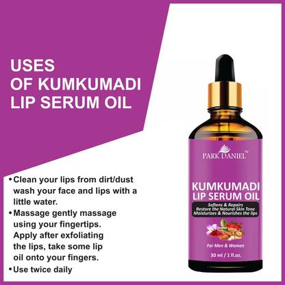 PARK DANIEL Premium Kumkumadi Lip Serum For Soft and Shiny Lips- Ideal for Men and Women (30 ml) Rose