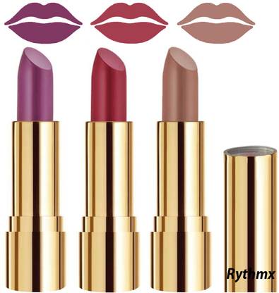 RYTHMX Soft Creme Matte Lip Colors Collection Combo Set of 3 Pcs Code no-1432
