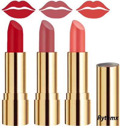 RYTHMX Soft Creme Matte Lip Colors Collection Combo Set of 3 Pcs Code no-1058