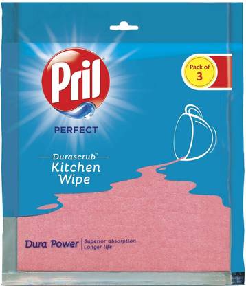 Pril Kitchen Wipe 3 Pcs Wipes Sponge Wipe