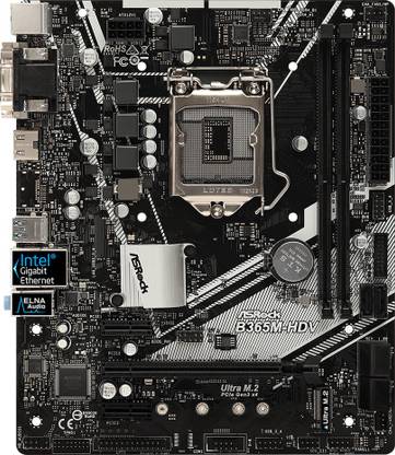 ASRock B365M-HDV LGA1151Socket Micro-ATX Intel B365 Chipset DDR4 Motherboard for Desktop