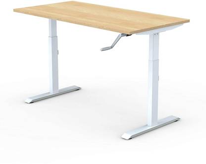 Ergo You Manual Height Adjustable Engineered Wood Office Table
