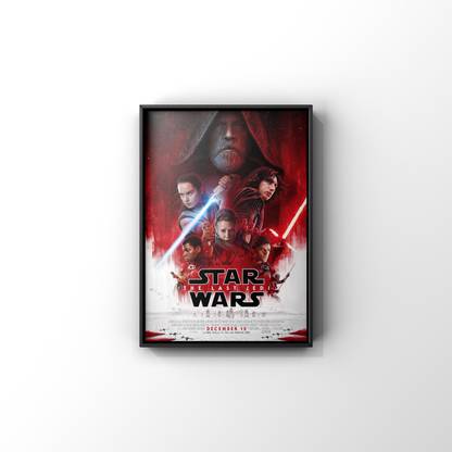 Starwars Movie Poster A3 Size Premium glossy Finish with Frame Paper Print