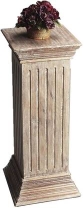 THD The Home Dekor Glory Solid Wood END Table PILLOR Design in Natural Finish Solid Wood Side Table