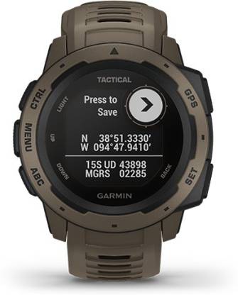GARMIN Instinct Tactical Rugged Outdoor Watch, Multi GNSS, TracBack, ABC Sensor Smartwatch