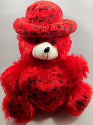 archies gallery Archies premium quality red teddy bear with cap- (40 cm / 15 Inch in Height)  - 40 cm