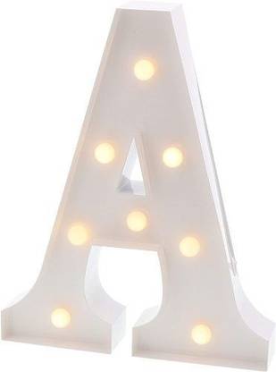 MIRADH 8" Battery Operated LED Marquee Letter Light Sign A Night Lamp